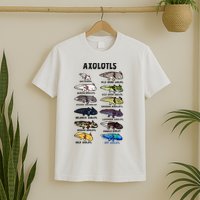 Axolotl Types Names List T-Shirt