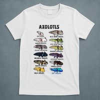 Axolotl Types Names List T-Shirt
