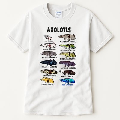 Axolotl Types Names List Tall T-Shirt