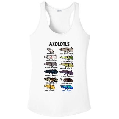 Axolotl Types Names List Ladies PosiCharge Competitor Racerback Tank