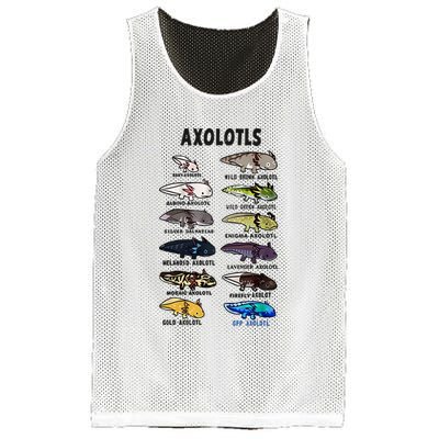 Axolotl Types Names List Mesh Reversible Basketball Jersey Tank