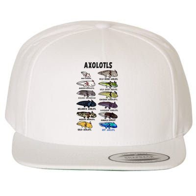 Axolotl Types Names List Wool Snapback Cap