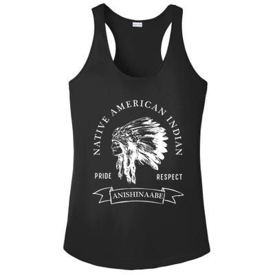 Anishinaabe Tribe Native American Indian Pride Respect Vinta Gift Ladies PosiCharge Competitor Racerback Tank