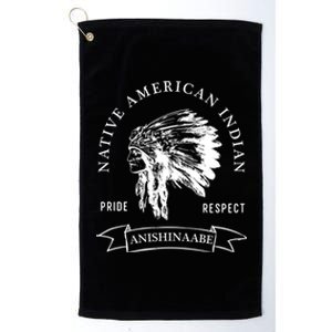 Anishinaabe Tribe Native American Indian Pride Respect Vinta Gift Platinum Collection Golf Towel