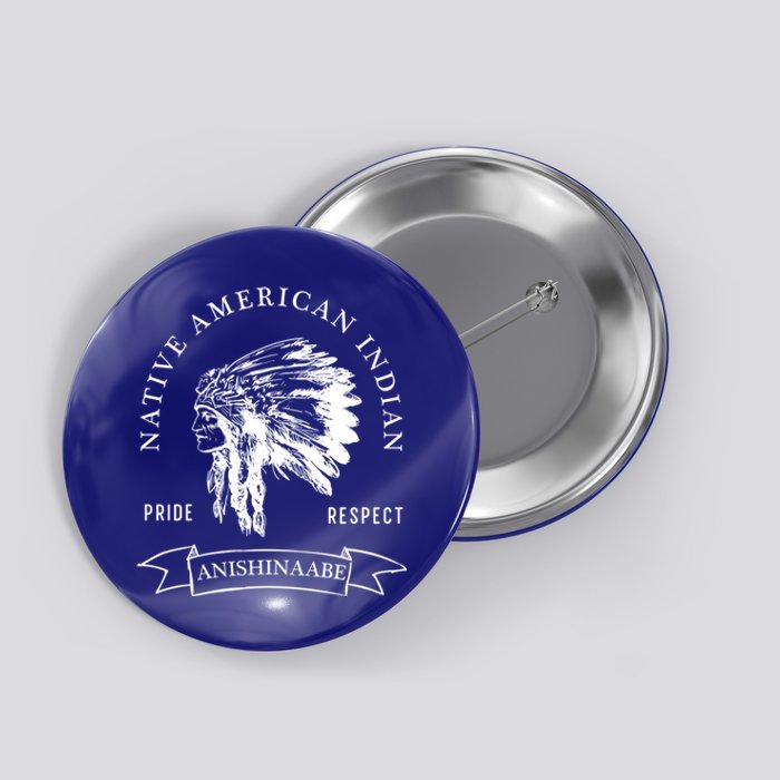 Anishinaabe Tribe Native American Indian Pride Respect Vinta Gift Button