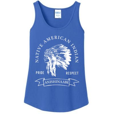 Anishinaabe Tribe Native American Indian Pride Respect Vinta Gift Ladies Essential Tank