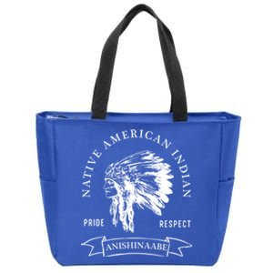 Anishinaabe Tribe Native American Indian Pride Respect Vinta Gift Zip Tote Bag