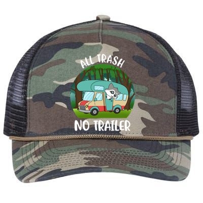 All Trash No Trailer Meaningful Gift Retro Rope Trucker Hat Cap