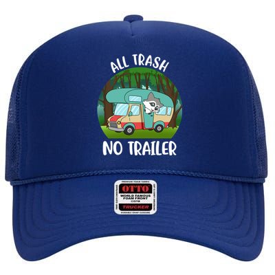 All Trash No Trailer Meaningful Gift High Crown Mesh Back Trucker Hat