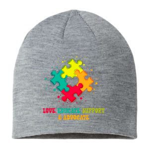 Autism Teacher Neurodiversity Autism Awareness Puzzle Piece Sustainable Beanie