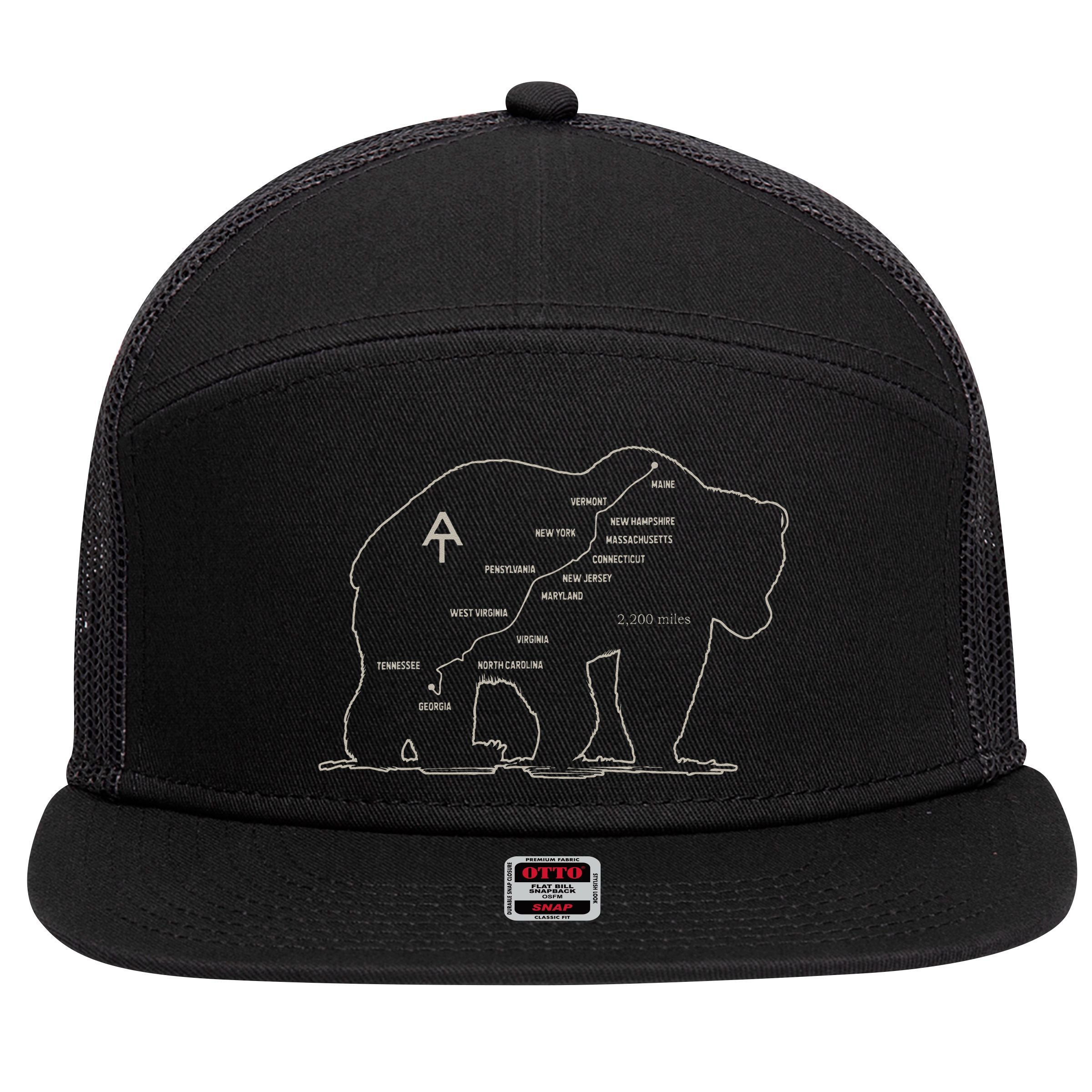 Appalachian Trail National Park Established 1921 1937 7 Panel Mesh Trucker Snapback Hat