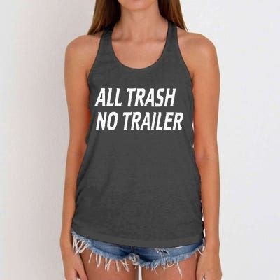 All Trash No Trailer Women's Knotted Racerback Tank