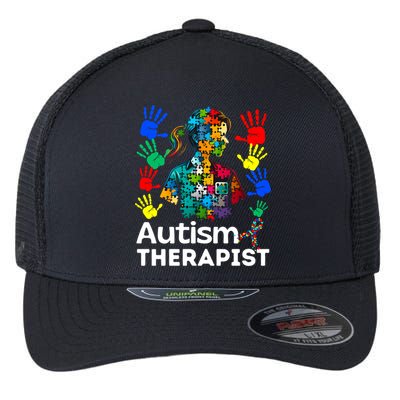 Autism Therapist Navigating Autism T Autism Counseling T Gift Flexfit Unipanel Trucker Cap