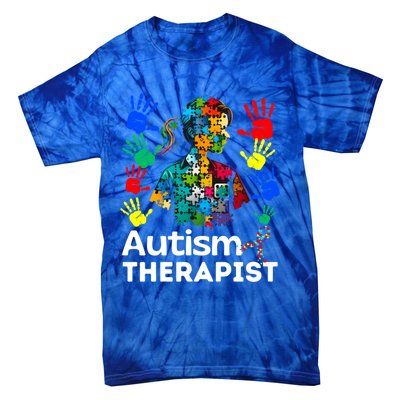 Autism Therapist Navigating Autism T Autism Counseling T Gift Tie-Dye T-Shirt