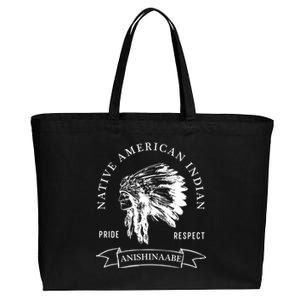 Anishinaabe Tribe Native American Indian Pride Respect Vinta Gift Cotton Canvas Jumbo Tote