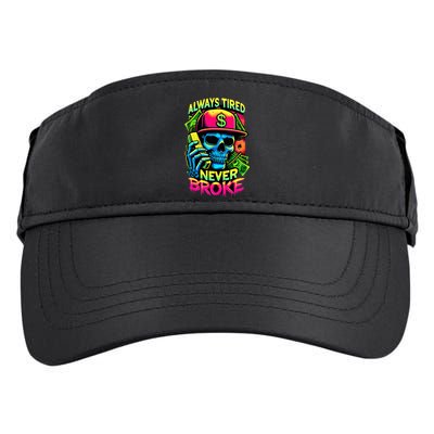 Always Tired Never Broke Skull Adult Drive Performance Visor