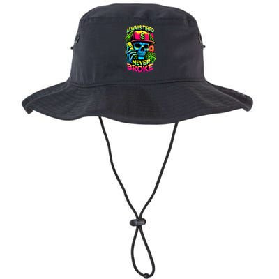 Always Tired Never Broke Skull Legacy Cool Fit Booney Bucket Hat