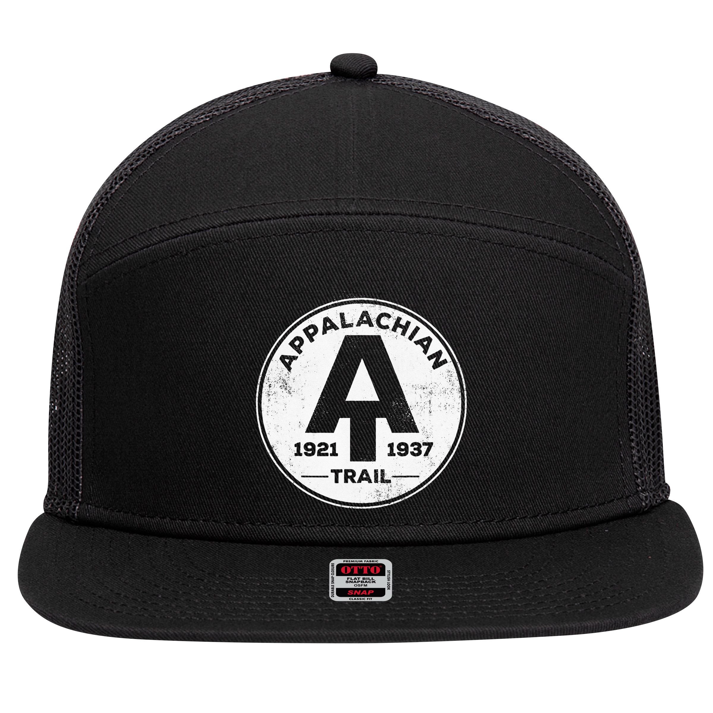 Appalachian Trail National Park Established 1921 1937 7 Panel Mesh Trucker Snapback Hat