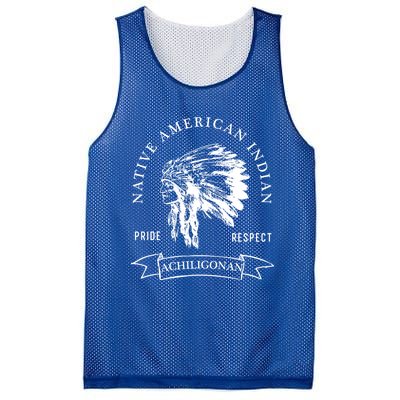 Achiligonan Tribe Native American Indian Pride Respect Darke Gift Mesh Reversible Basketball Jersey Tank