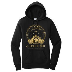 A Thrill Of Hope The Weary World Rejoices Christian Women's Pullover Hoodie