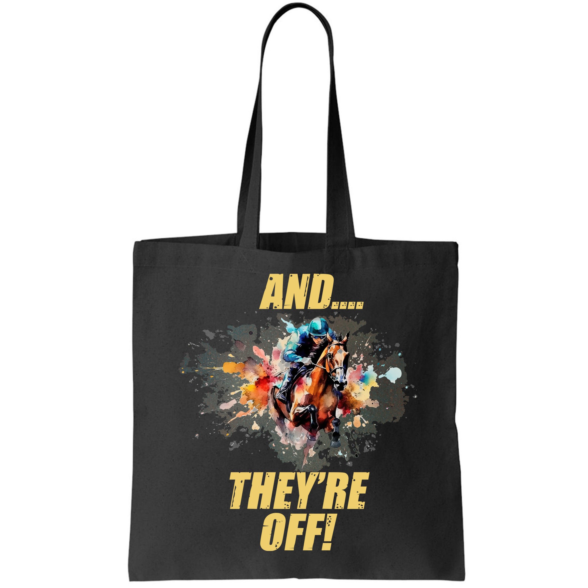And They're Off Horse Racing Sports Fan Bag