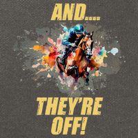 And They're Off Horse Racing Sports Fan Cotton Canvas Backpack