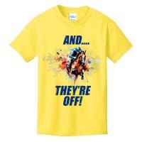 And They're Off Horse Racing Sports Fan Kids T-Shirt