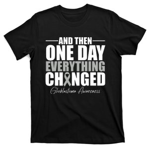 And Then One Day Everything Changed Glioblastoma Awareness T-Shirt