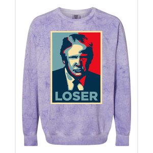 Anti Trump Obama Hope Poster Loser Colorblast Crewneck Sweatshirt