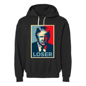 Anti Trump Obama Hope Poster Loser Garment-Dyed Fleece Hoodie