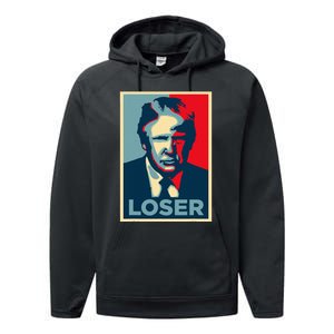 Anti Trump Obama Hope Poster Loser Performance Fleece Hoodie