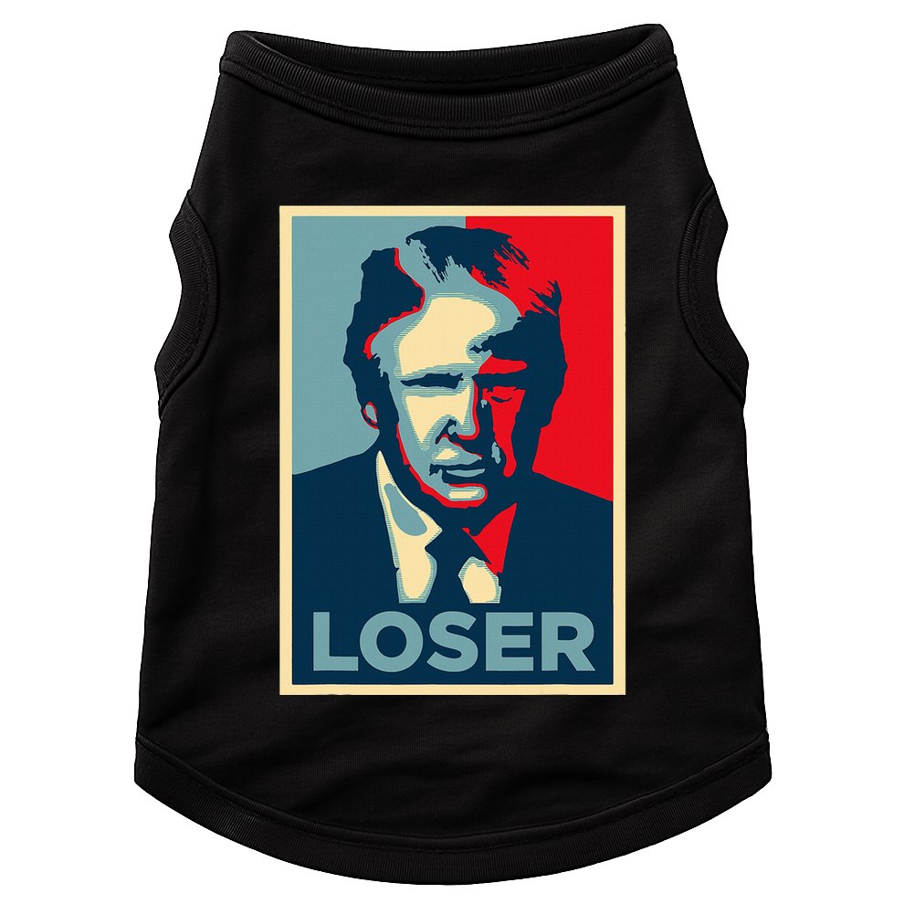 Anti Trump Obama Hope Poster Loser Doggie Tank