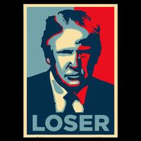 Anti Trump Obama Hope Poster Loser Button