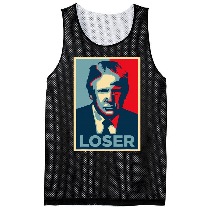 Anti Trump Obama Hope Poster Loser Mesh Reversible Basketball Jersey Tank