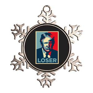 Anti Trump Obama Hope Poster Loser Metallic Star Ornament