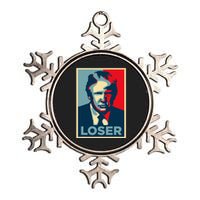 Anti Trump Obama Hope Poster Loser Metallic Star Ornament