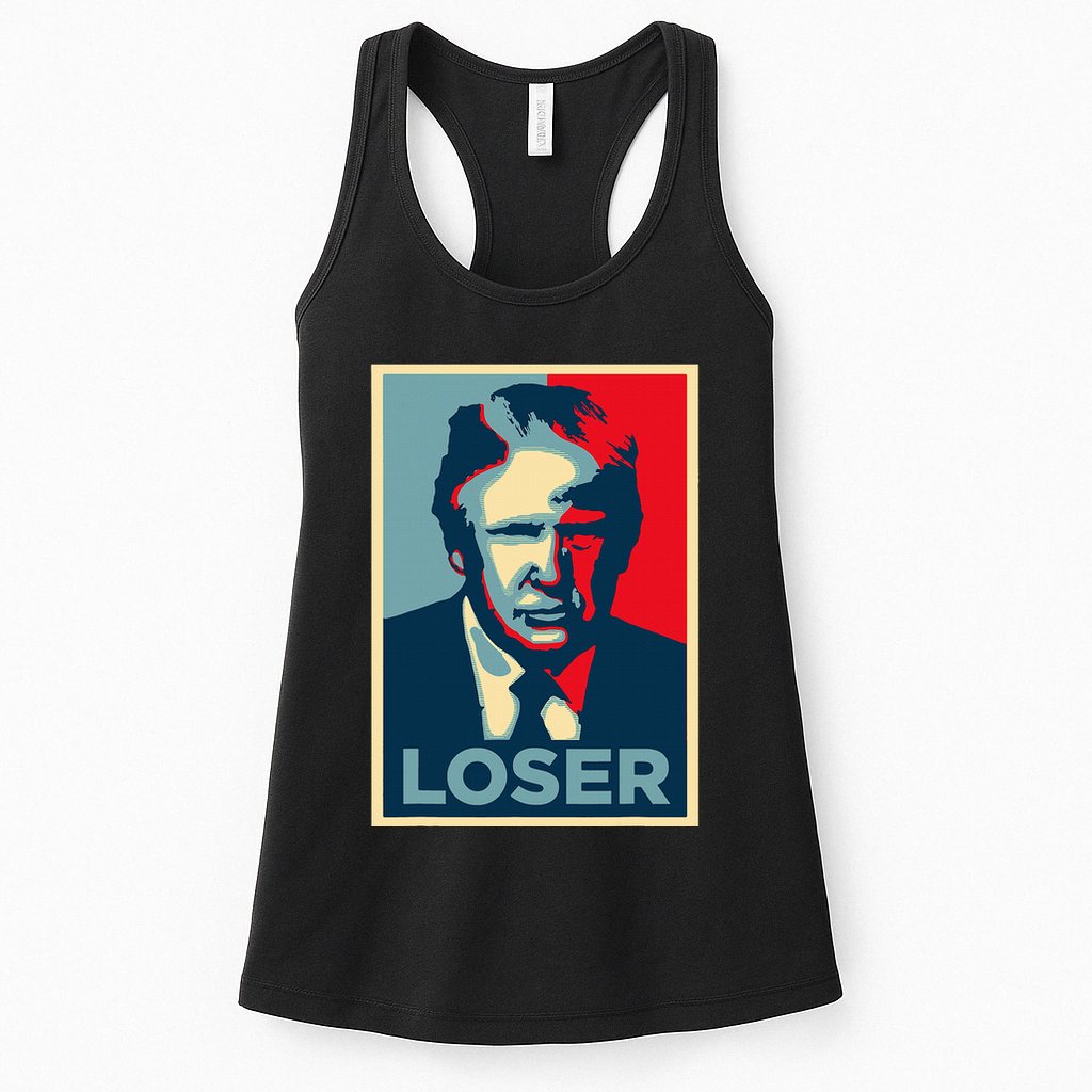 Anti Trump Obama Hope Poster Loser Womens Tank Top