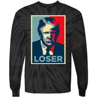 Anti Trump Obama Hope Poster Loser Tie-Dye Long Sleeve Shirt