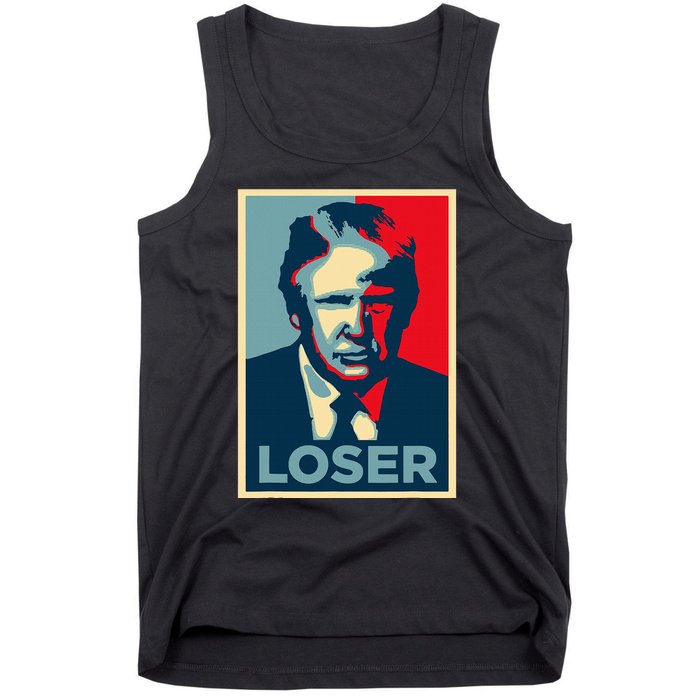 Anti Trump Obama Hope Poster Loser Tank Top