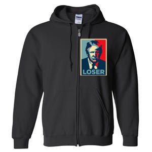 Anti Trump Obama Hope Poster Loser Full Zip Hoodie