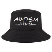 Autism The One Where Its Okay To Be Different Autism Awareness Cool Comfort Performance Bucket Hat