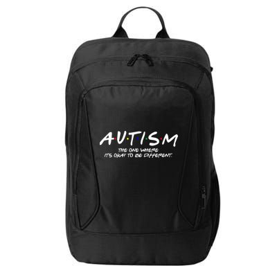 Autism The One Where Its Okay To Be Different Autism Awareness City Backpack