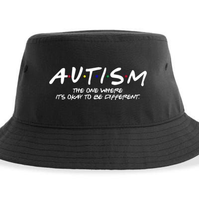 Autism The One Where Its Okay To Be Different Autism Awareness Sustainable Bucket Hat