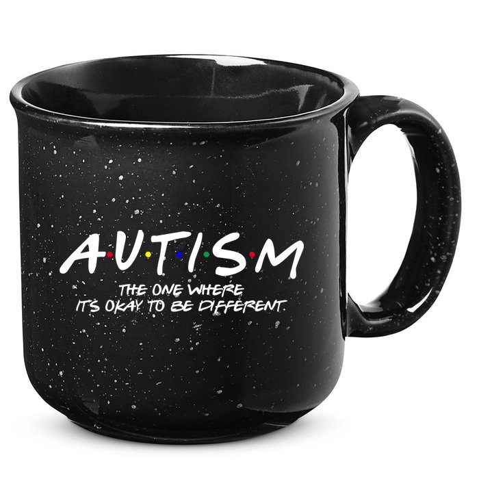 Autism The One Where Its Okay To Be Different Autism Awareness 15oz Campfire Ceramic Mug