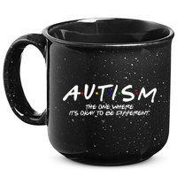 Autism The One Where Its Okay To Be Different Autism Awareness 15oz Campfire Ceramic Mug