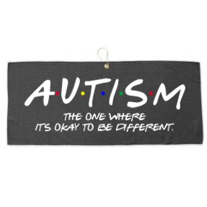 Autism The One Where Its Okay To Be Different Autism Awareness Large Microfiber Waffle Golf Towel