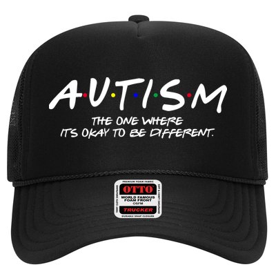 Autism The One Where Its Okay To Be Different Autism Awareness Trucker Hat