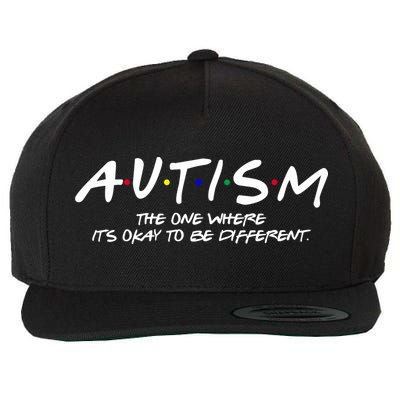 Autism The One Where Its Okay To Be Different Autism Awareness Wool Snapback Cap