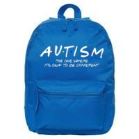 Autism The One Where Its Okay To Be Different Autism Awareness 16 in Basic Backpack