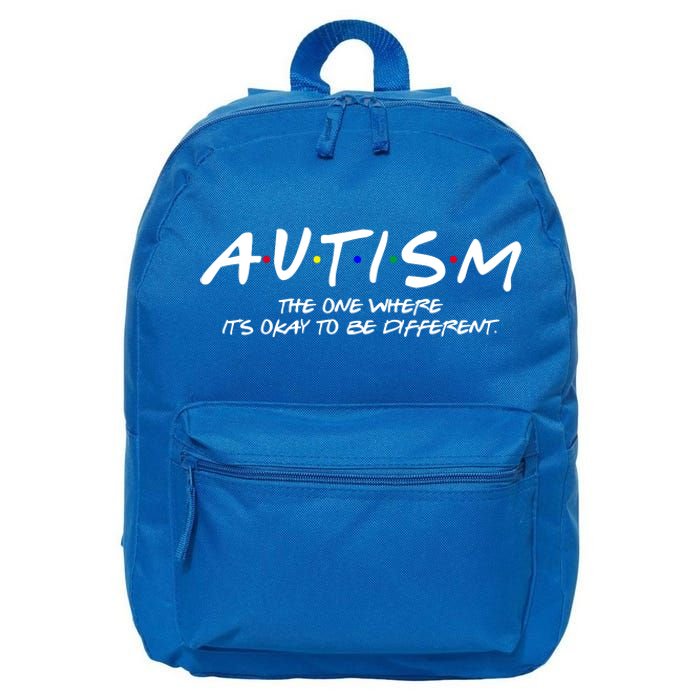 Autism The One Where Its Okay To Be Different Autism Awareness 16 in Basic Backpack